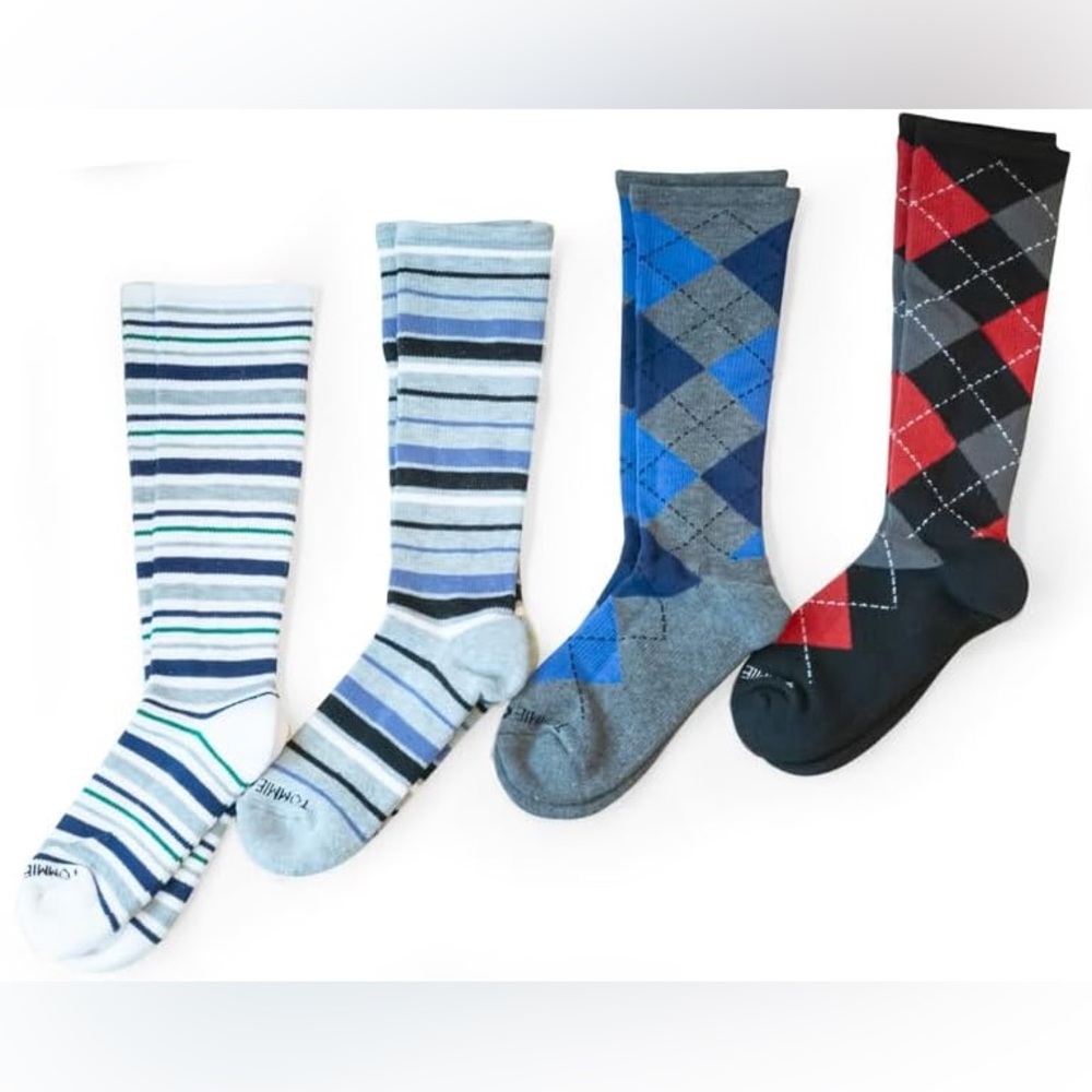 Tommie Copper Men’s 4 pack of Compression Over the Calf  Socks - Sizes 9-11.5